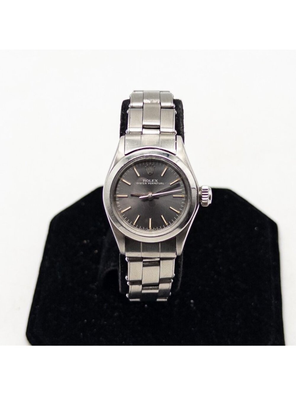 Classic Watch Estate ROLEX Oyster Perpetual 24mm GREY DIAL Ladies SERVICED
